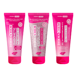 Logo rosehip line: face wash, exfoliant and face gel